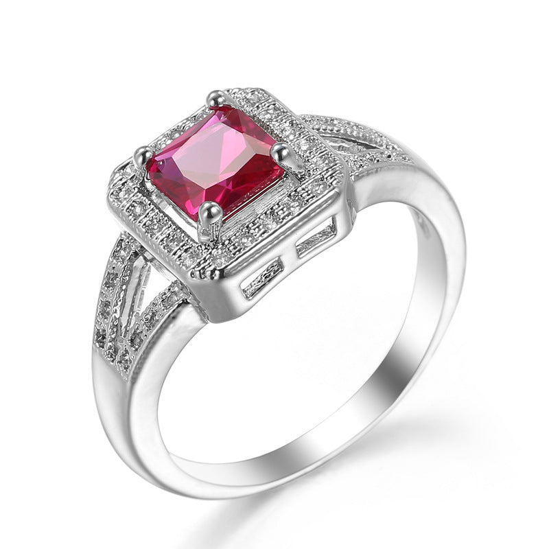 Luxury Lab-Grown Ruby Cut Ring