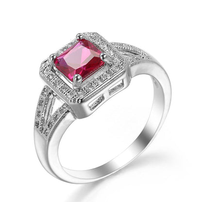 Luxury Lab-Grown Ruby Cut Ring