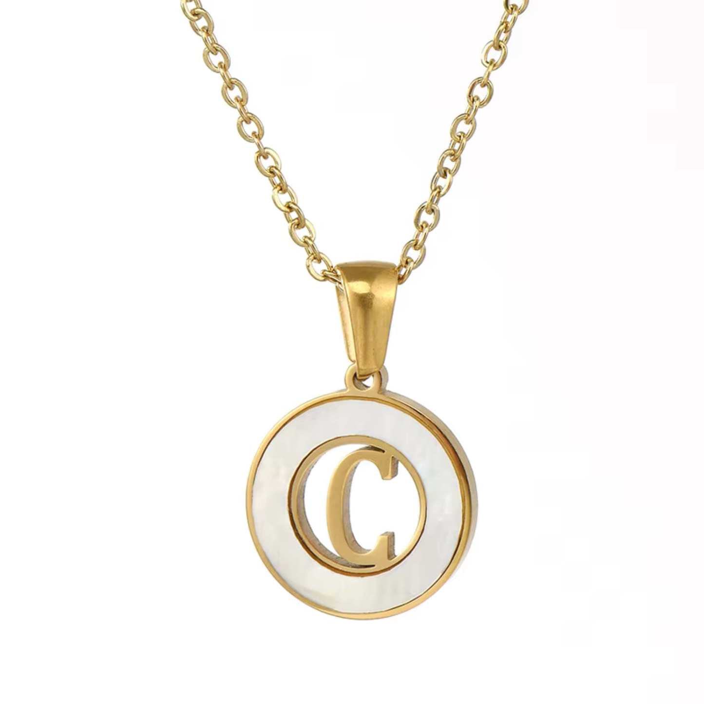 A–Z Initial Shell Letter Necklace