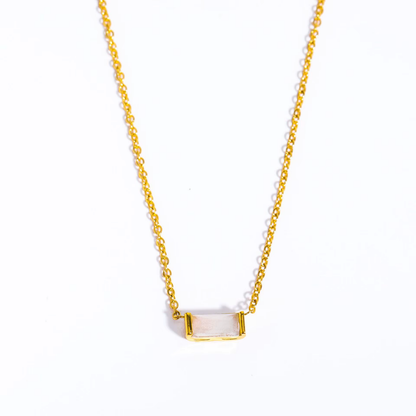 Baguette Birthstone Bar Necklace