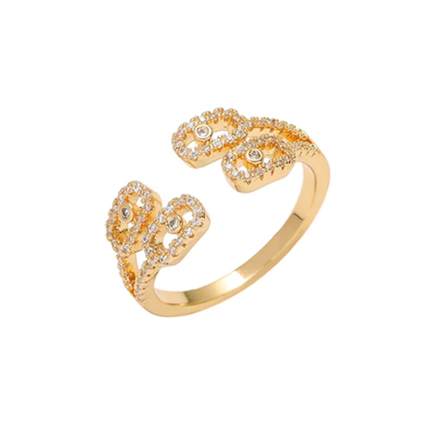 Chic Open Zircon Ring & Bracelet Set