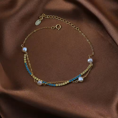 Double Layered Pearl Tennis Bracelet