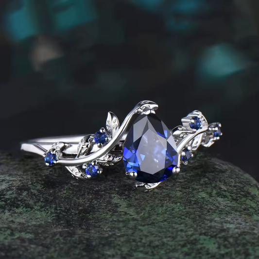 Elisa Oval-Cut Blue Sapphire Ring