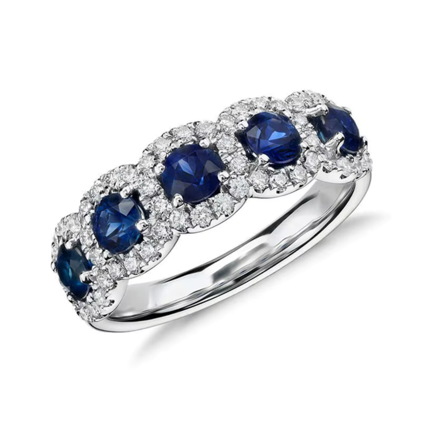 Vintage Sapphire Halo Ring