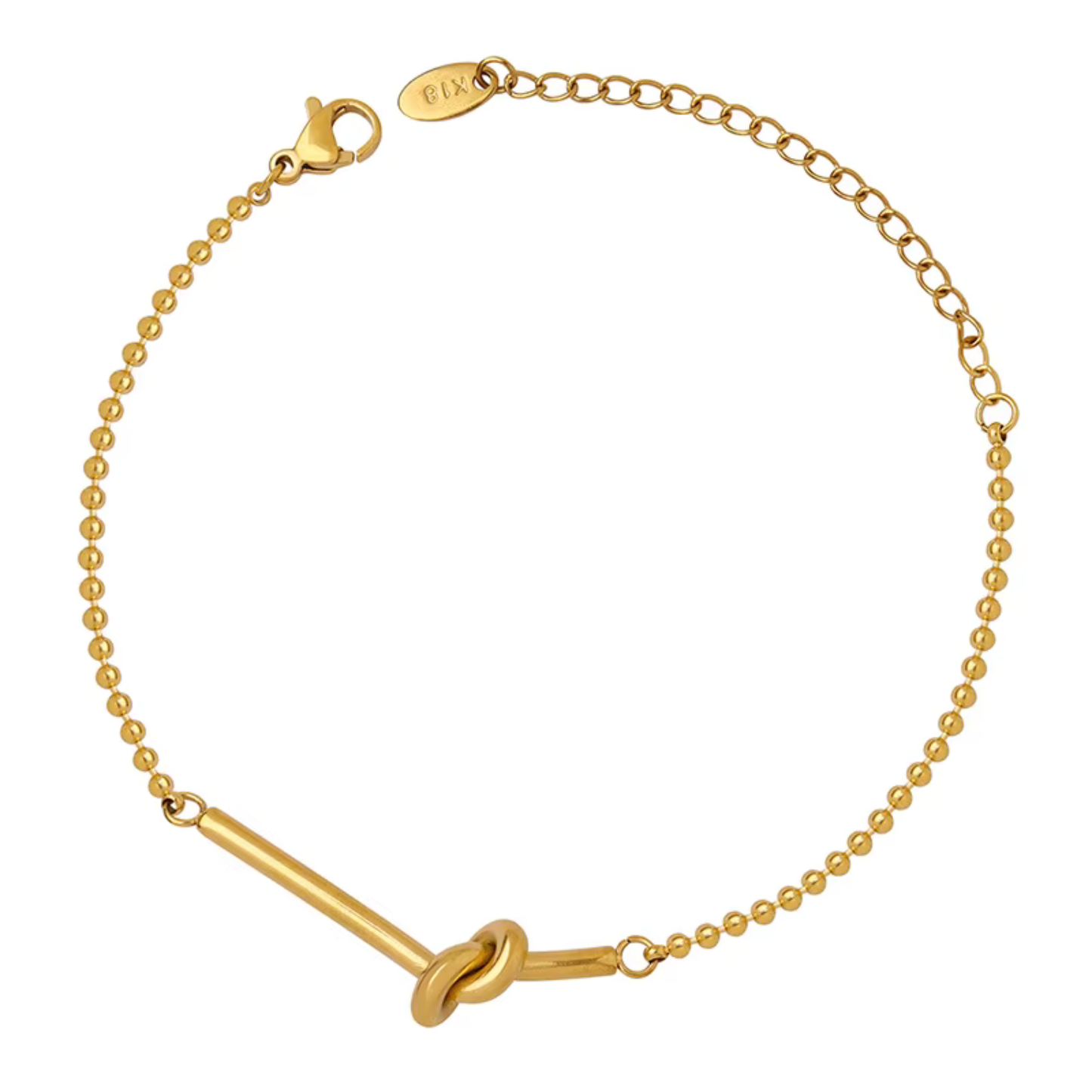 Lucky Knot Bead Chain Bracelet