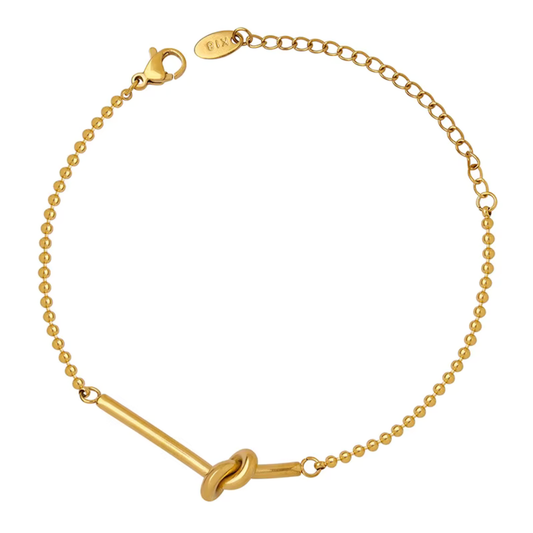Lucky Knot Bead Chain Bracelet