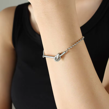 Lucky Knot Bead Chain Bracelet