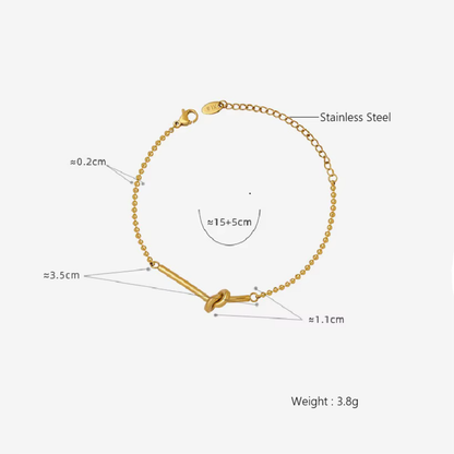 Lucky Knot Bead Chain Bracelet