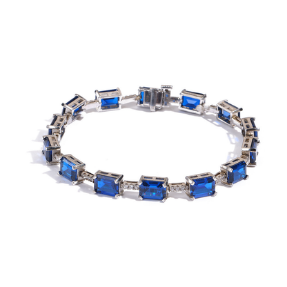 Luxury Blue Zircon Buckle Bracelet