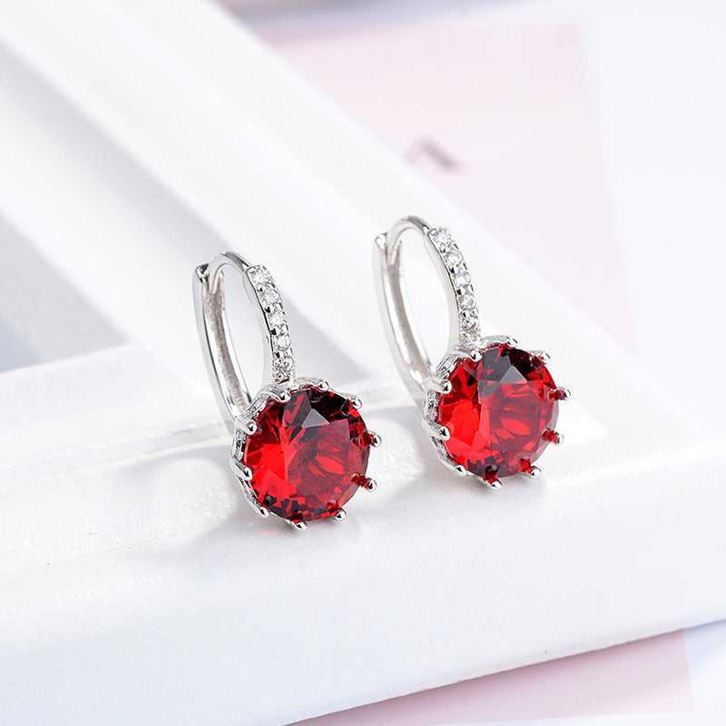 Ruby & Diamond Stud Earrings