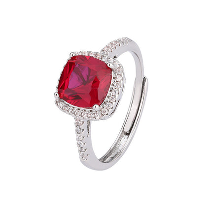 Cushion-Cut Moissanite Ring