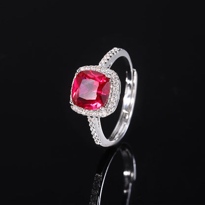 Cushion-Cut Moissanite Ring