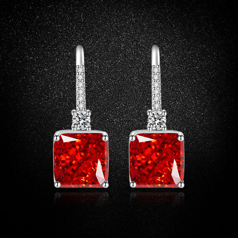 Ruby Leverback Drop Earrings