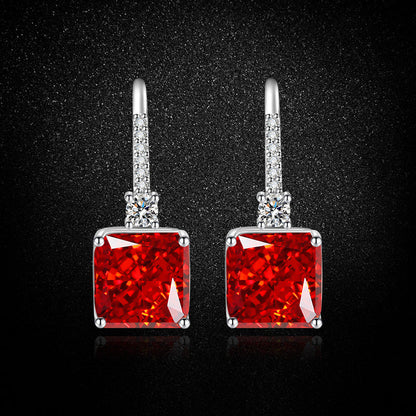 Ruby Leverback Drop Earrings