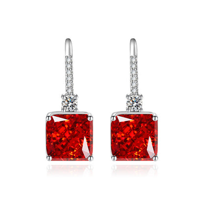 Ruby Leverback Drop Earrings