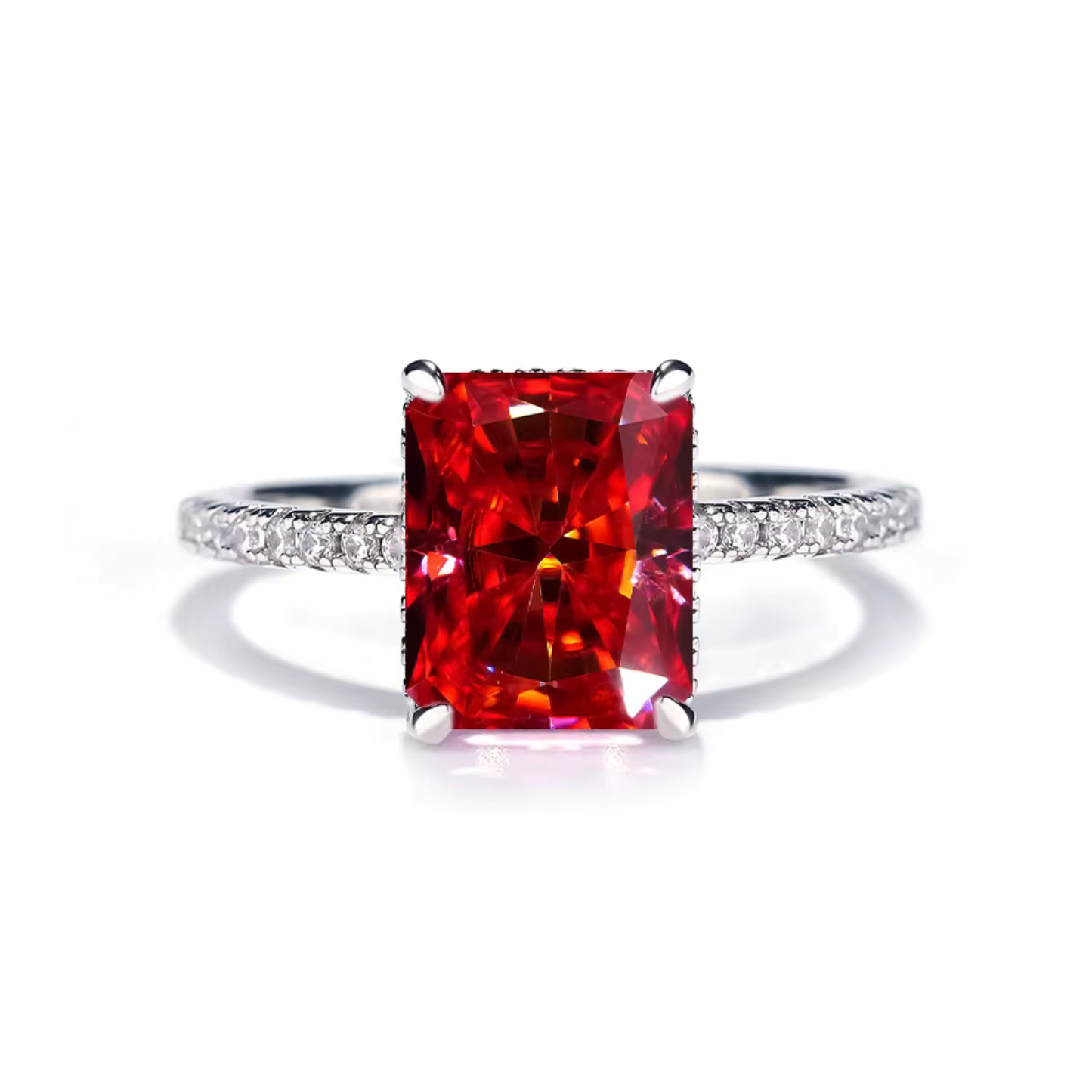 Radiant Moissanite Ring