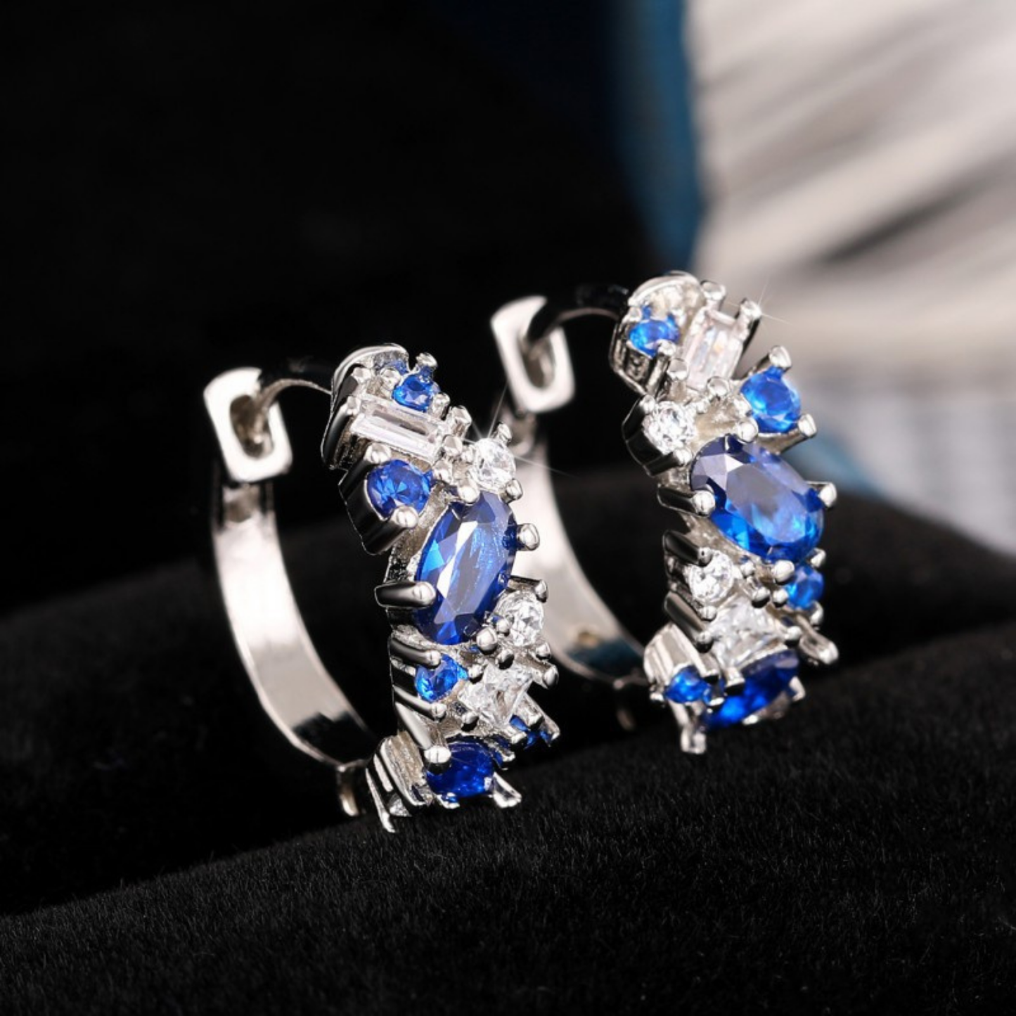 Twist Zircon Small Hoop Earrings