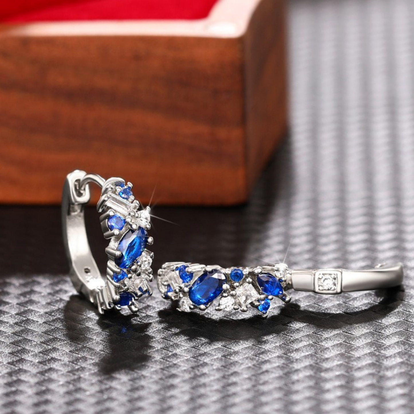 Twist Zircon Small Hoop Earrings