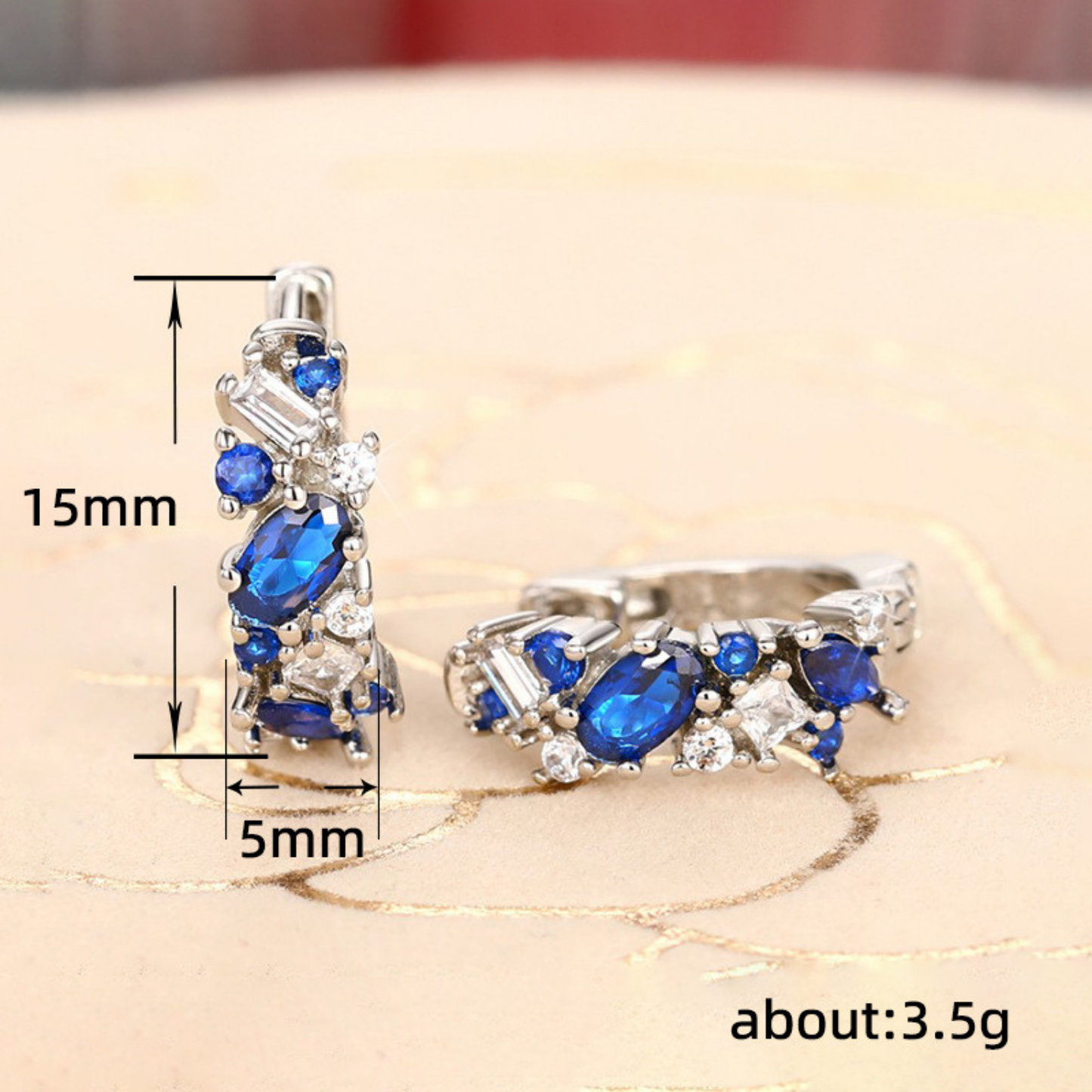 Twist Zircon Small Hoop Earrings