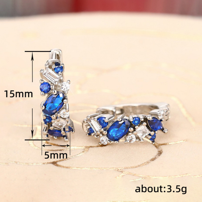 Twist Zircon Small Hoop Earrings