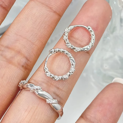 Twist Huggie Hoop Earrings
