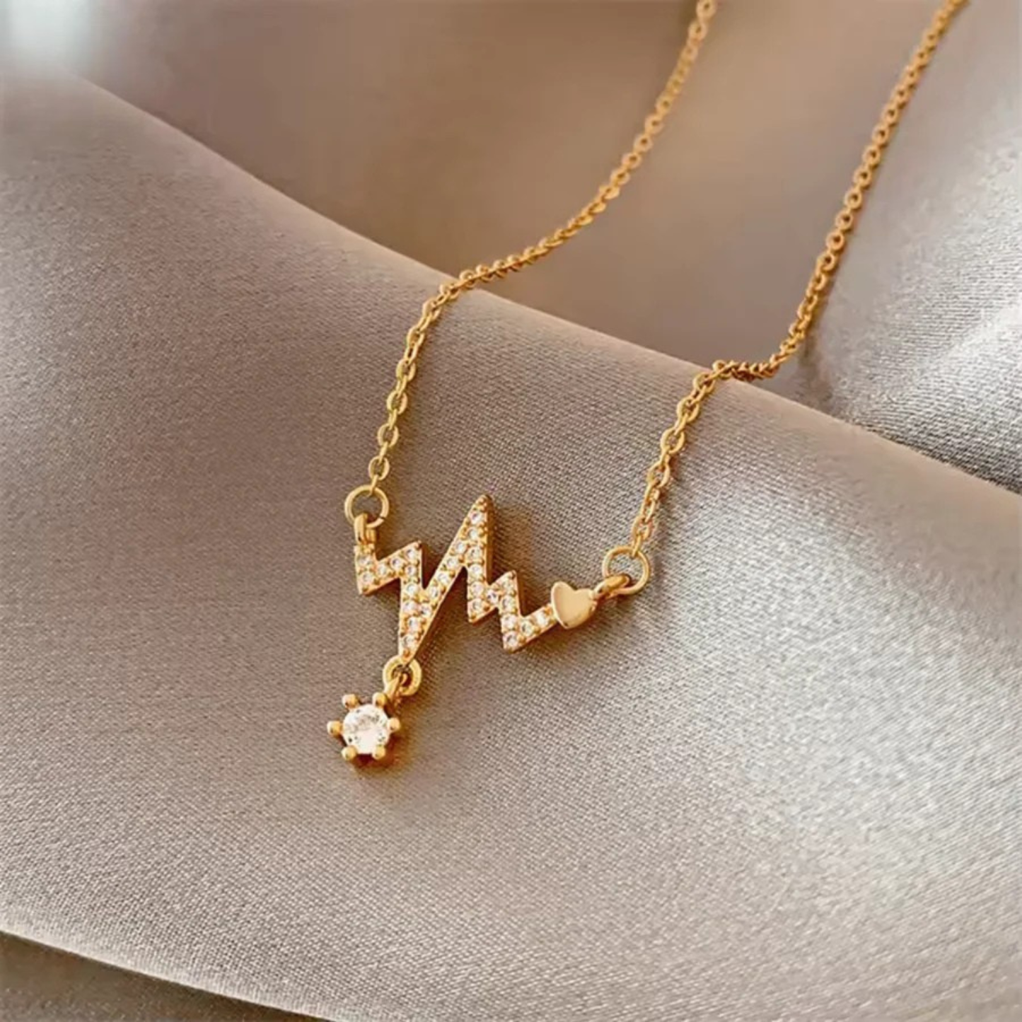 Zircon Heartbeat Necklace