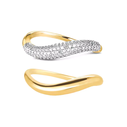 Zircon Cloud Duo Stackable Rings