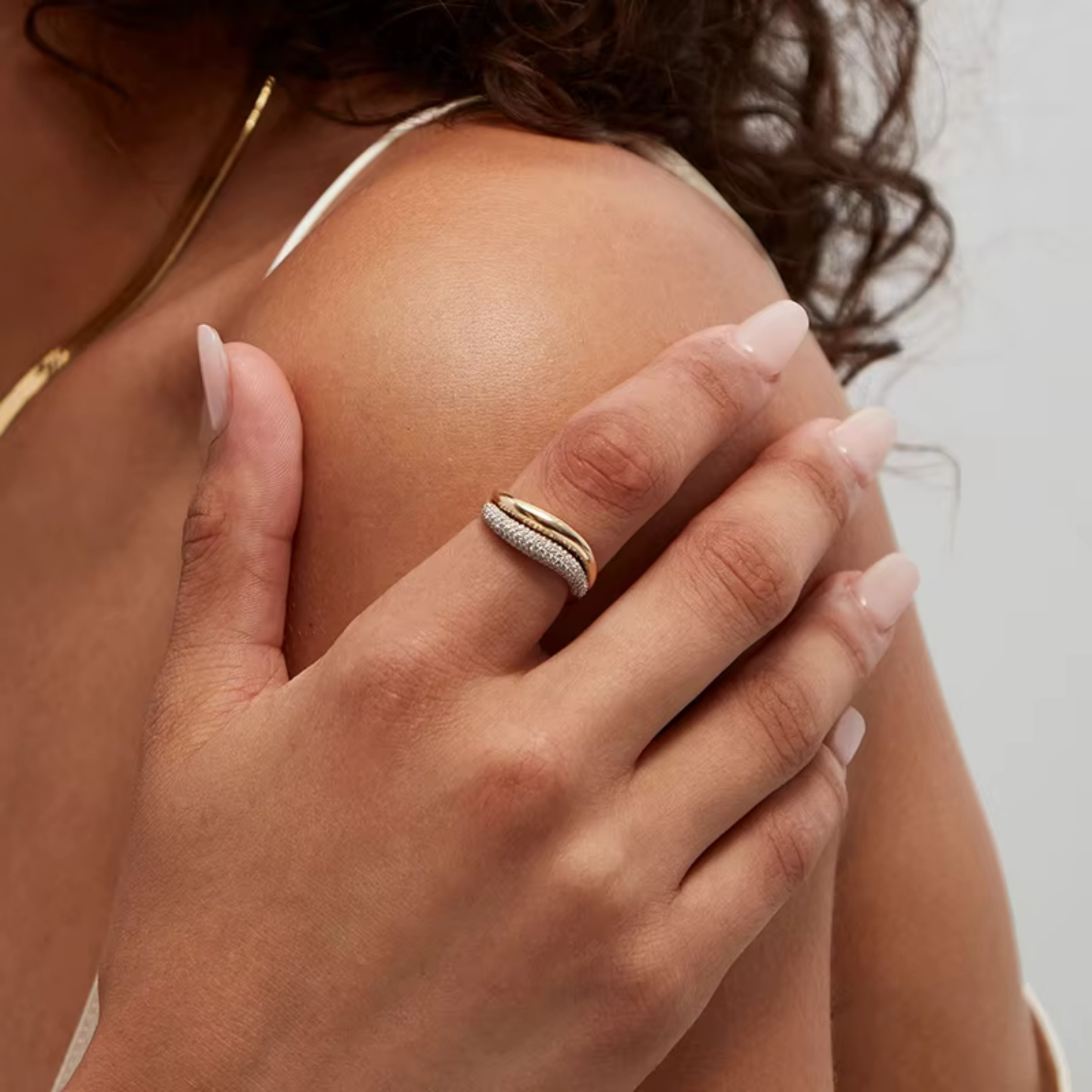 Zircon Cloud Duo Stackable Rings