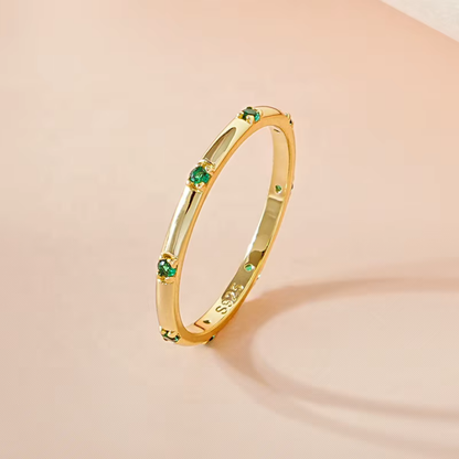Zircon Diamond Eternity Ring