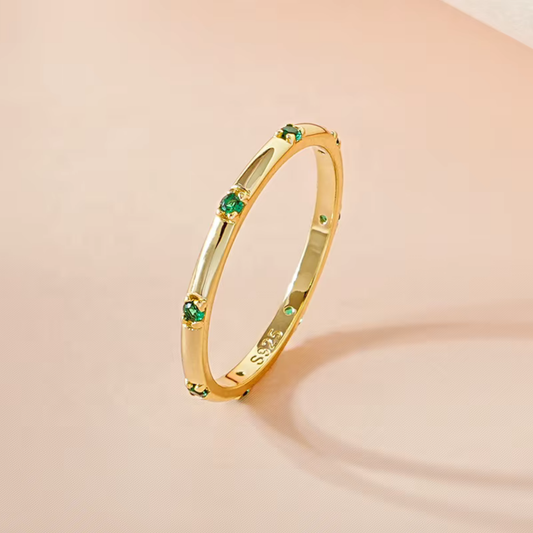 Zircon Diamond Eternity Ring