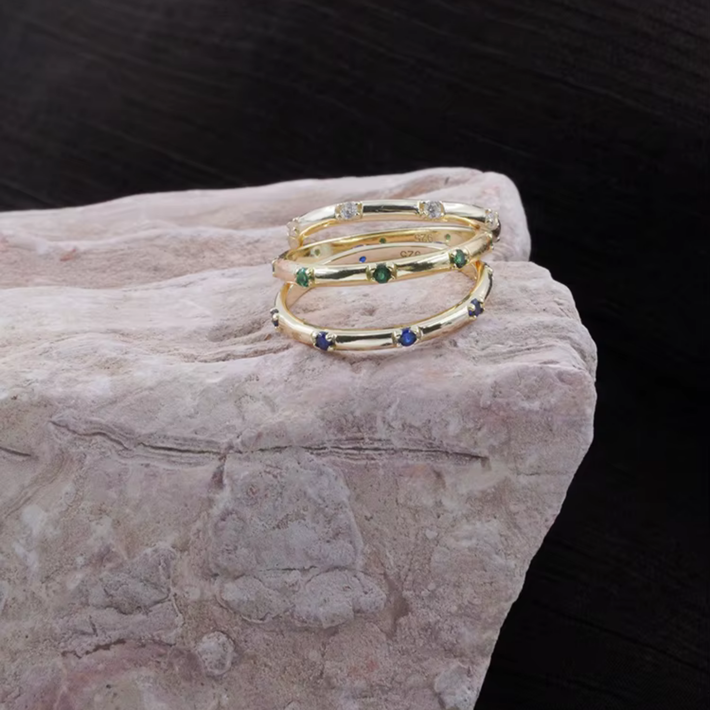 Zircon Diamond Eternity Ring