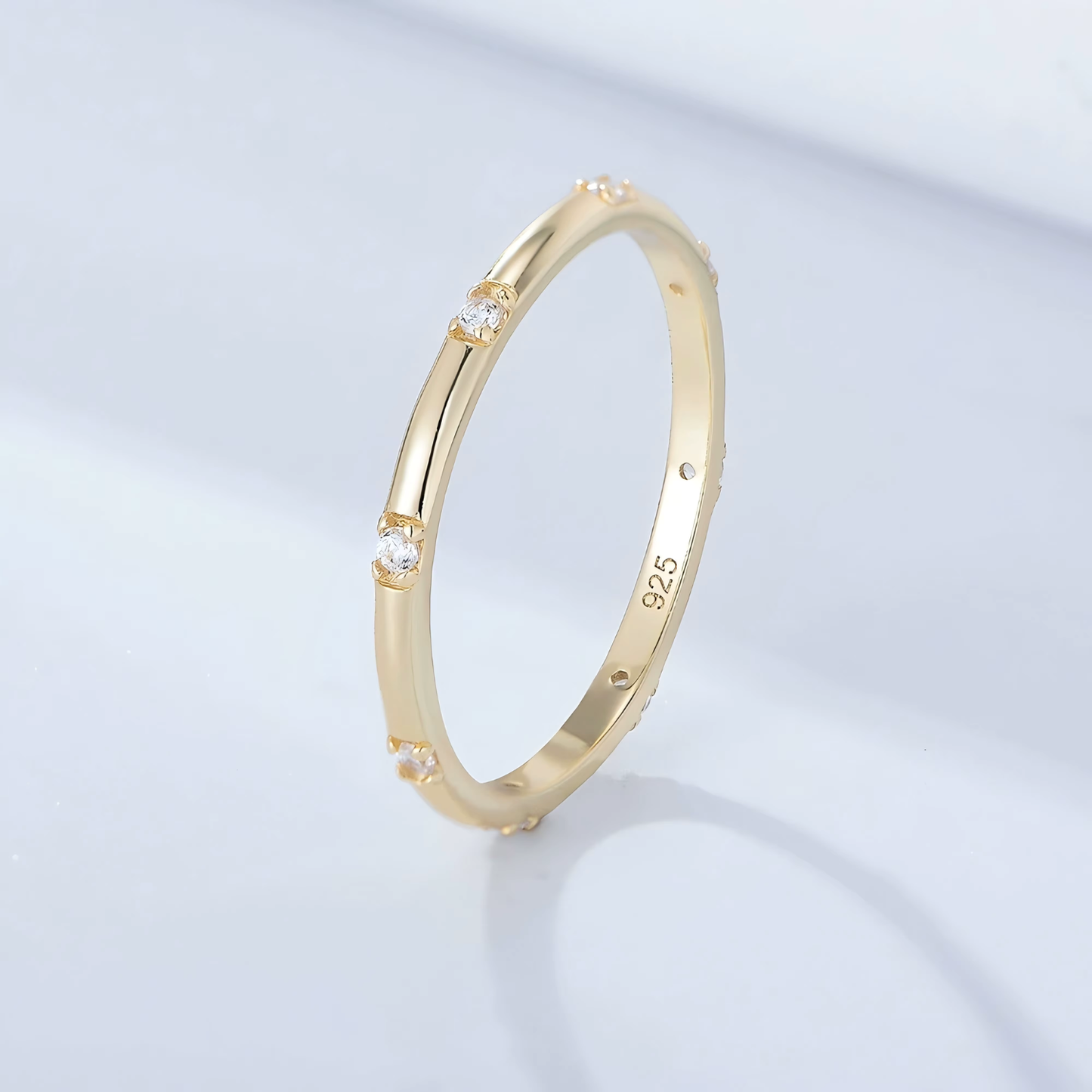 Zircon Diamond Eternity Ring