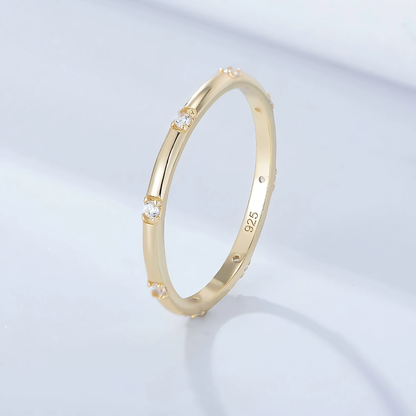 Zircon Diamond Eternity Ring