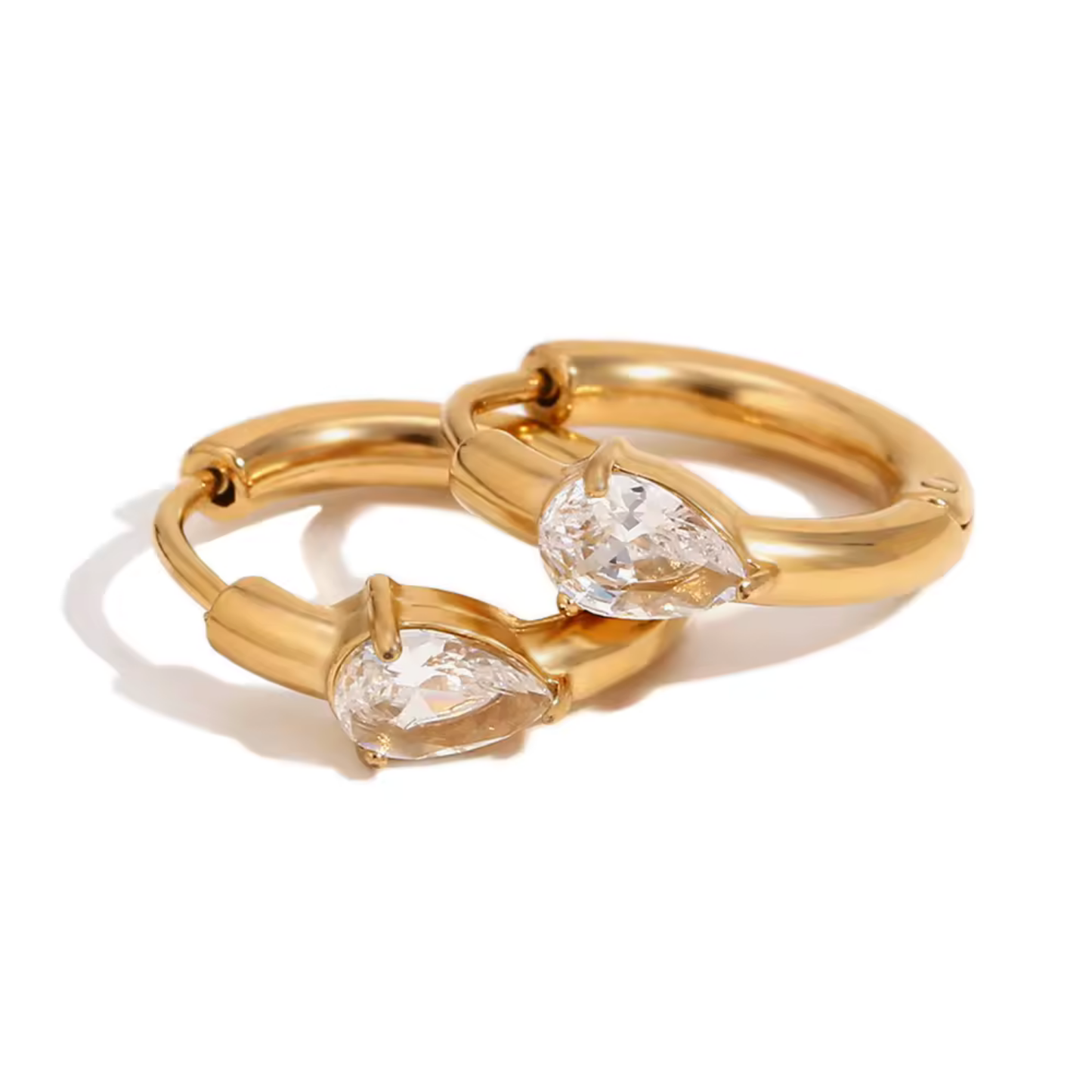 Zircon Huggie Earrings